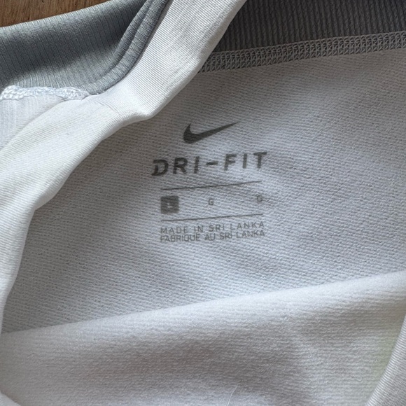 Nike kids L White Long Sleeve Shirt / Running / Thermo - Picture 3 of 4